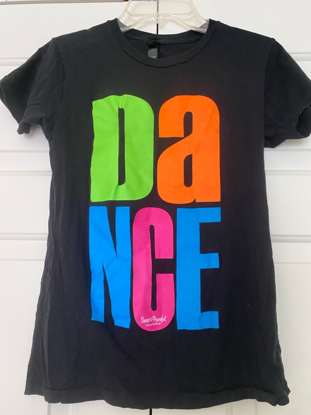 Alternative Black Vintage Soft Tee with White Logo Tag